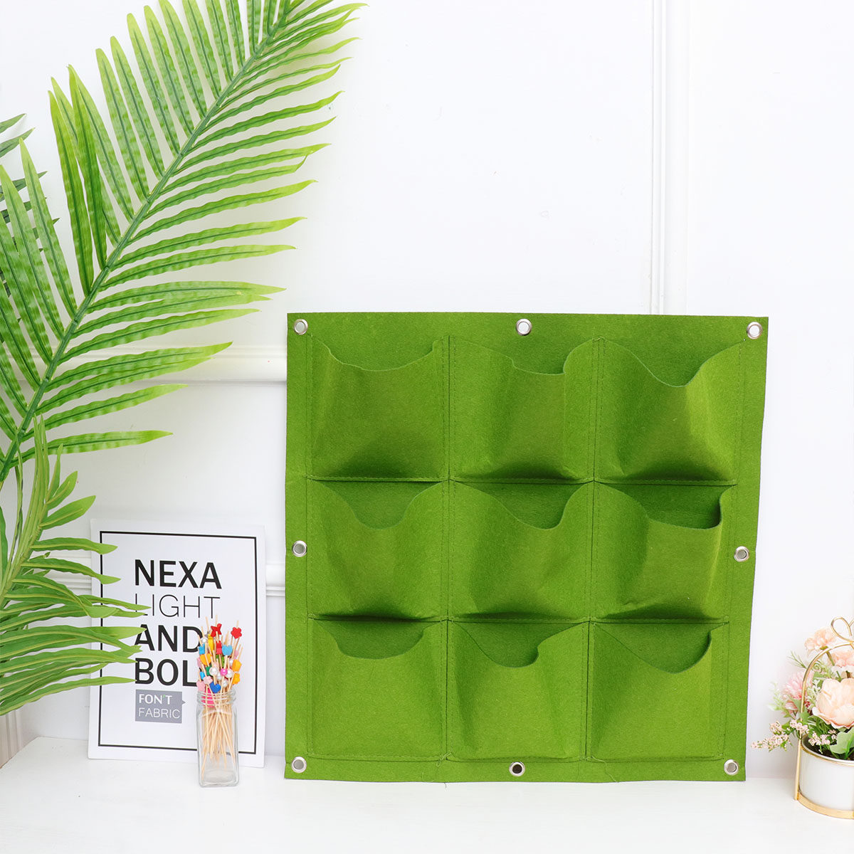 9-Pocket Wall Hanging Plant Ba - đánh giá và giá Indoor Herb Garden