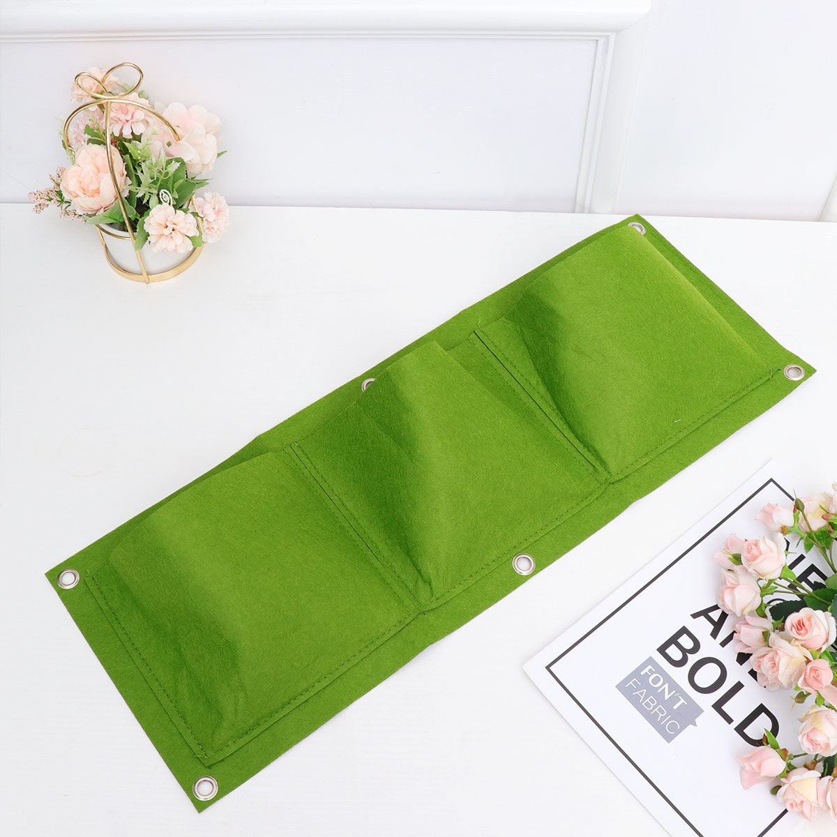 Green 3-Pockets Wall Hanging P - đánh giá và giá Vertical Planter