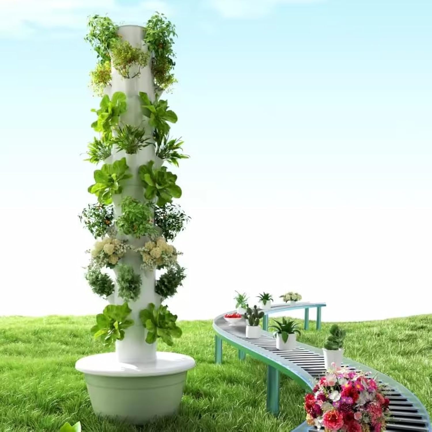 Vertical Hydroponic Grow Tower - đánh giá và giá Vertical Planter